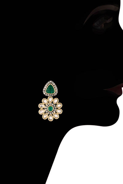 Buy Women's Alloy Necklace Set in Green Online - Zoom In