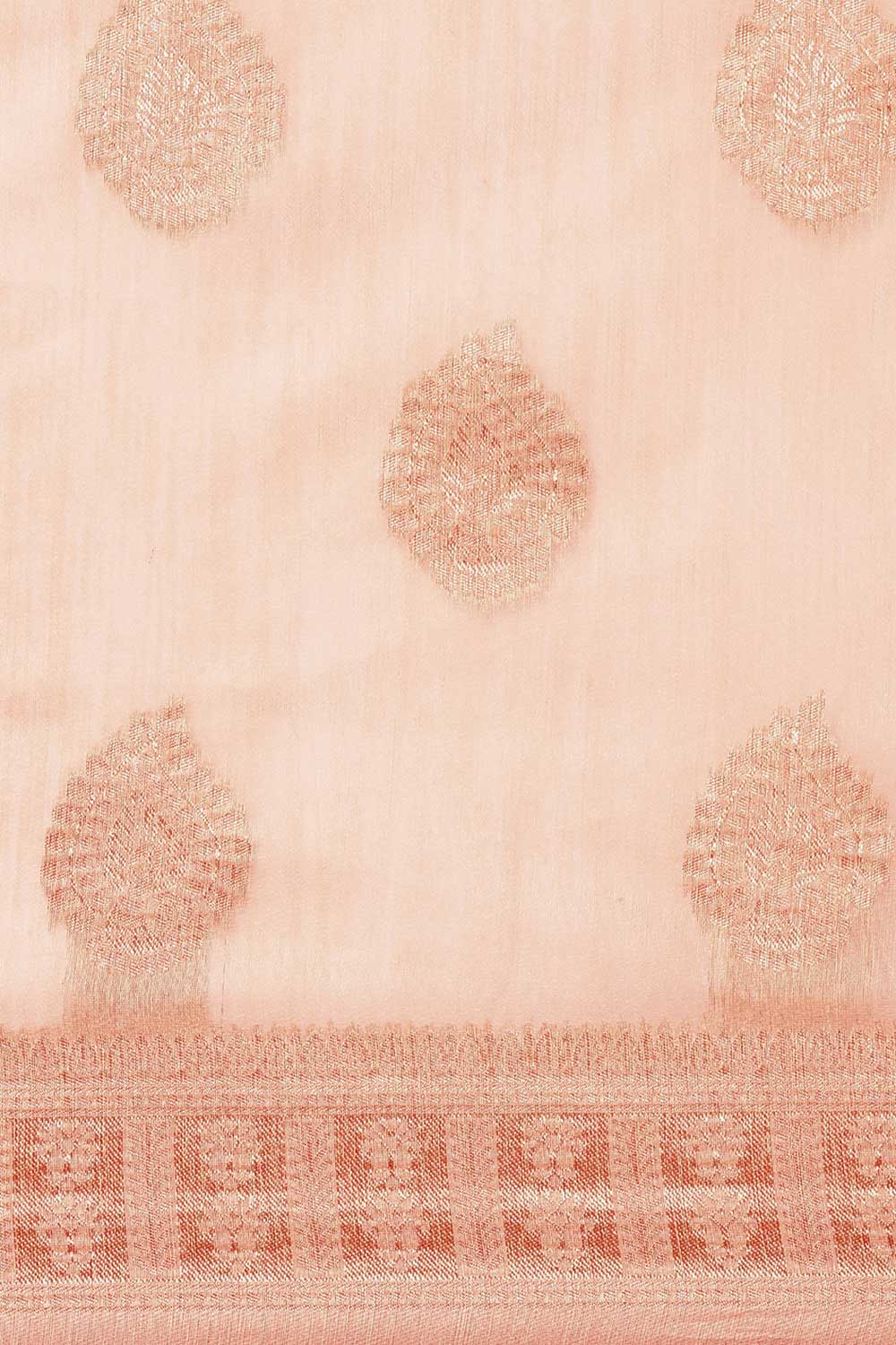 Chaya Peach Bagh Blended Linen One Minute Saree