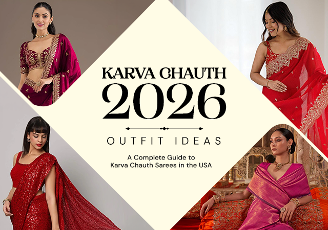 Karva Chauth 2026 Outfit Ideas: Best Sarees to Wear in the USA