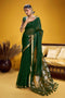 Neerja Bottle Green Munga Silk Zari Weaving Ready to Wear One Minute Saree