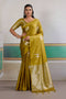 Casey Mustard Yellow Pure Satin Handloom Weaving Ready to Wear Saree
