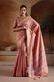 Prerna Blush Pink Handwoven Pure Bhagalpuri Silk Ready to Wear Saree