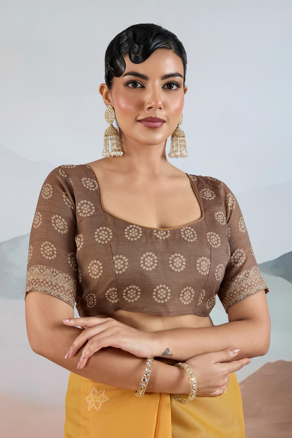 Neetu Marigold Yellow Pure Viscose Cotton Handloom Woven One Minute Saree