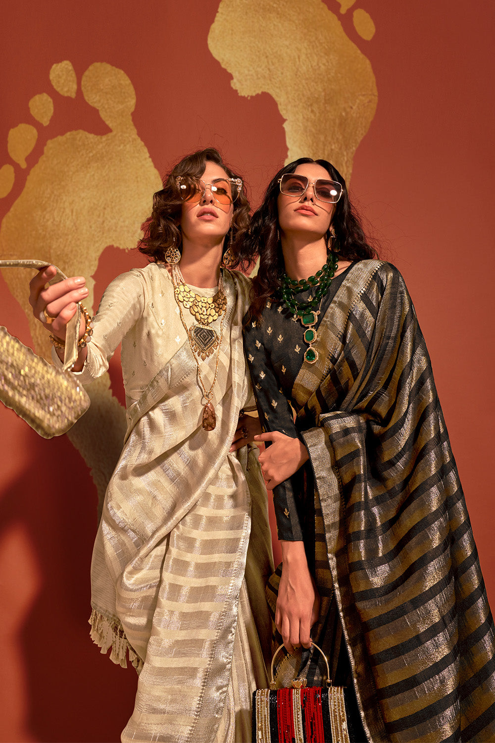 Jada Black Viscose Woven Ready to Wear One Minute Saree