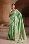 Prerna Sage Green Handwoven Pure Bhagalpuri Silk Ready to Wear Saree