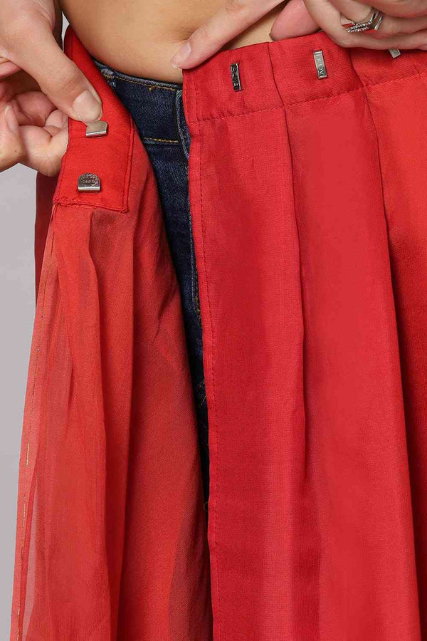 Rina Multi-Shaded Rouge Soft Organza One Minute Saree