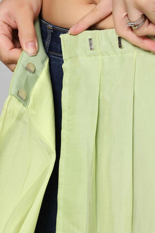 Liza Multi-Shaded Yellow Soft Organza One Minute Saree