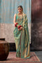 Jabari Green Silk Woven Ready to Wear One Minute Saree
