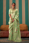 Nala Pistachio Green Silk Woven Ready to Wear One Minute Saree