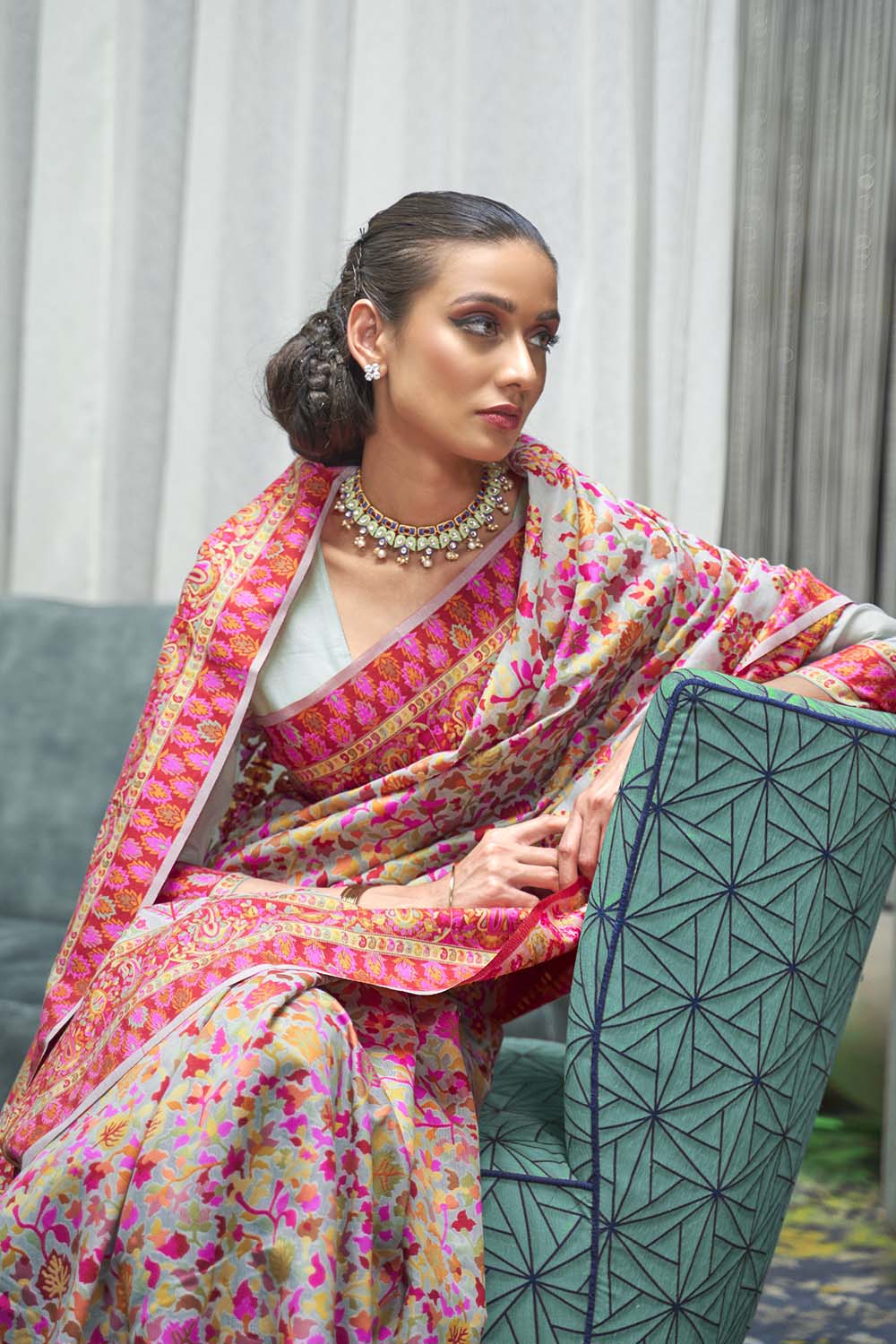 Karishma Light Green Handloom Weaving One Minute Saree