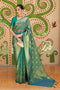 Ilona Green Handloom Weaving Silk Saree One Minute Saree