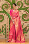 Ilona Pink Handloom Weaving Silk Saree One Minute Saree