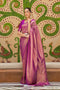 Ilona Purple Handloom Weaving Silk Saree One Minute Saree