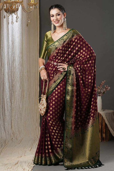 Tina Brown Georgette Printed One Minute Saree