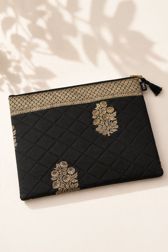 Hibana Thin Zari Border Large Laptop Carry Case