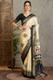 Sheila Cream Soft Modal Floral Printed & Zari Woven Ready to Wear Saree
