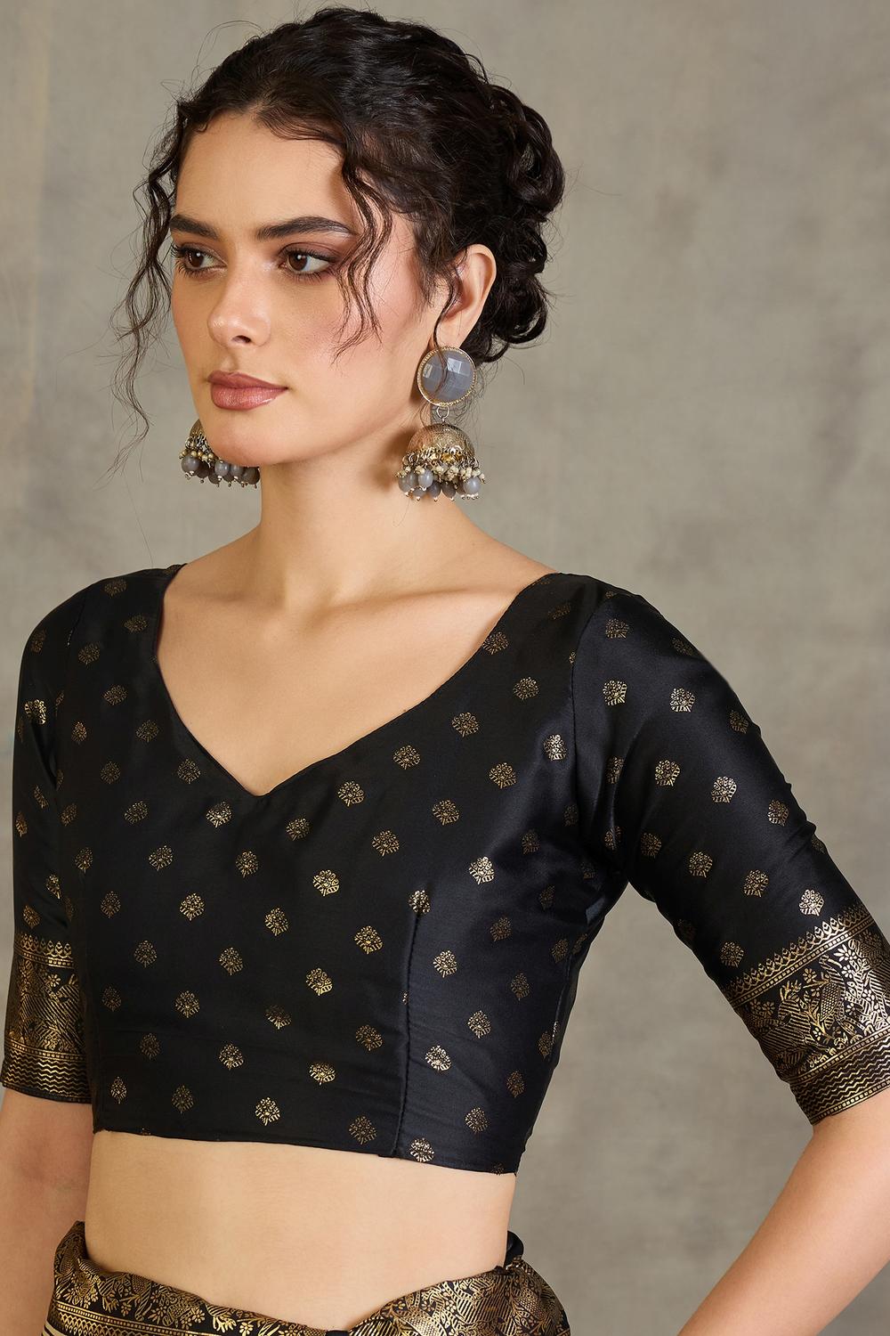 Sheila Cream Soft Modal Floral Printed &amp; Zari Woven Ready to Wear Saree