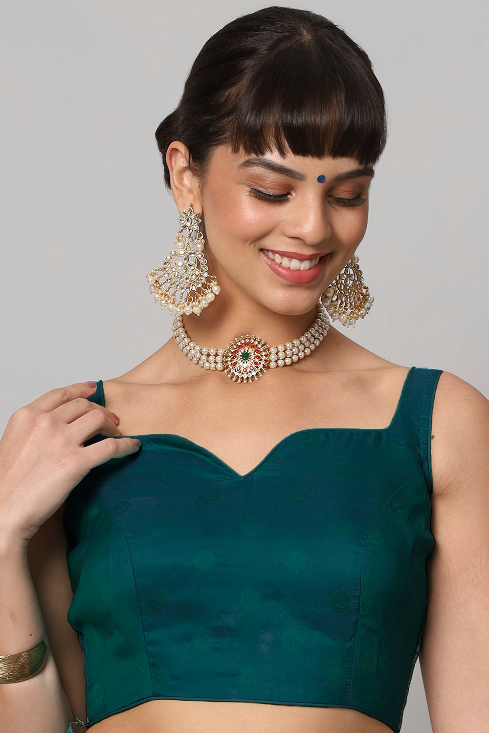 Riya Teal Banarasi Woven Ready to Wear One Minute Saree