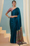 Aqila Blue Modal Ajrakh Printed Ready to Wear One Minute Saree