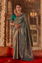 Shana Emerald Silk Woven Ready to Wear One Minute Saree