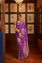 Mika Royal Purple Handloom Silk Zari Work Ready to Wear Saree
