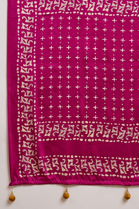 Kenya Yellow Modal Ajrakh Printed Ready to Wear One Minute Saree