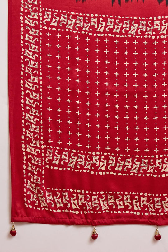 Kenya Black Modal Ajrakh Printed Ready to Wear One Minute Saree