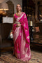 Hibana Magenta Georgette Woven Ready to Wear One Minute Saree®
