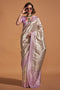 Jeana Purple Silk Handwoven Kanjivaram One Minute Saree