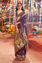 Cassie Deep Purple Handloom Weaving Silk Ready to Wear Saree