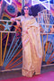 Cassie Cream Gold Handloom Weaving Silk Ready to Wear Saree