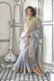 Taryn Grey Moss Chiffon Handloom Weaving Ready to Wear Saree