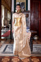 Auri Gold Beige Silk Woven Ready to Wear One Minute Saree