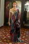 Grace Black and Maroon Pure Satin Handloom Weaving Ready to Wear Saree