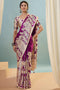 Esra Purple Modal Floral Printed Ready to Wear One Minute Saree