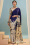Esra Blue Modal Floral Printed Ready to Wear One Minute Saree