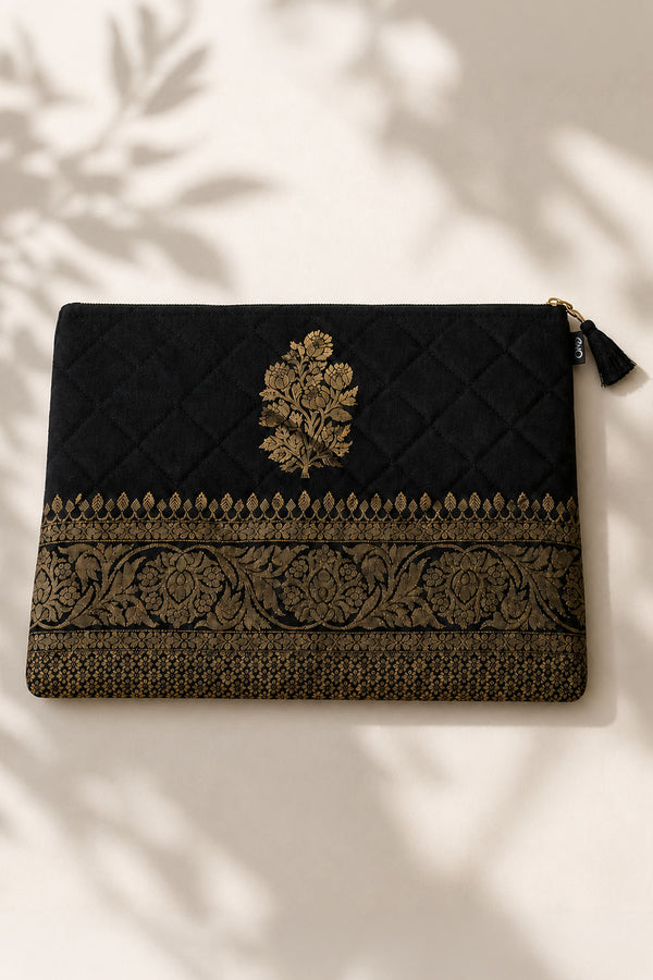 Hibana Banarasi Bottom Zari Border Large Laptop Carry Case