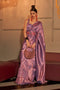 Dalia Purple Silk Woven Ready to Wear One Minute Saree