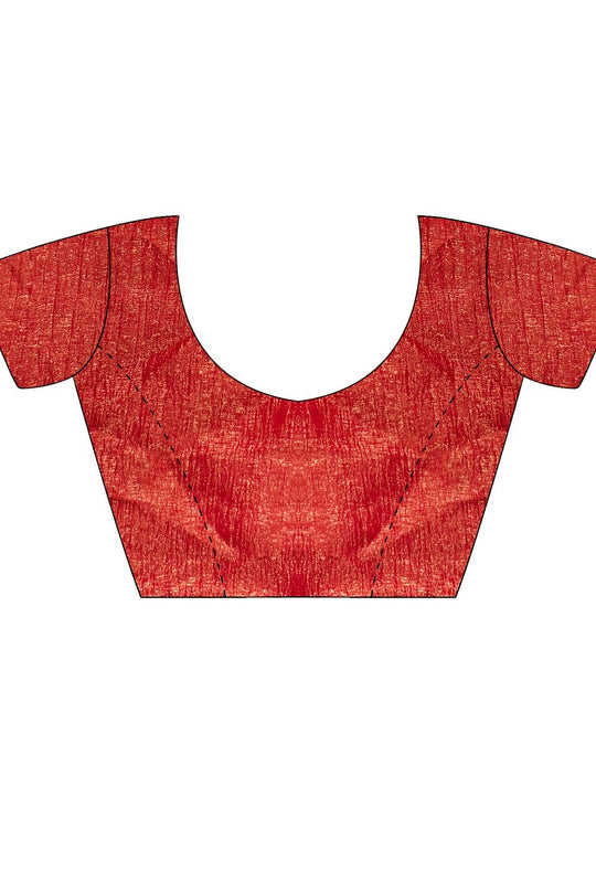 Marisa Burnt Orange Tissue Designer Ready to Wear Saree