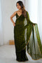 Mari Green Chiffon Designer Border Ready to Wear Saree