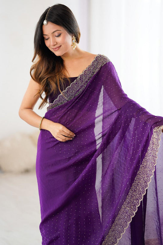 Farah Teal Blue Satin Embellished Ready to Wear SareeTeal Blue Satin Embellished Ready to Wear Saree