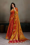 Mirabella Orange Tissue Silk Woven Ready to Wear One Minute Saree