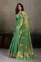 Mirabella Green Tissue Silk Woven Ready to Wear One Minute Saree