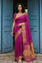 Maya Magenta Silk Blend Woven Ready to Wear One Minute Saree