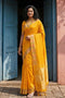 Maya Yellow Silk Blend Woven Ready to Wear One Minute Saree