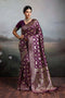Ruchi Wine Silk Blend Woven Designer Ready to Wear Saree