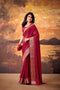 Tasha Maroon Soft Silk Zari Woven Designer Ready to Wear One Minute Saree