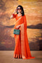 Tasha Orange Soft Silk Zari Woven Designer Ready to Wear One Minute Saree