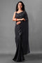 Mina Black Sequin Georgette Ready to Wear Party Wear Saree