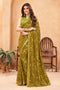 Kimiya Green Faux Georgette Sequin Saree Ready to Wear One Minute Saree